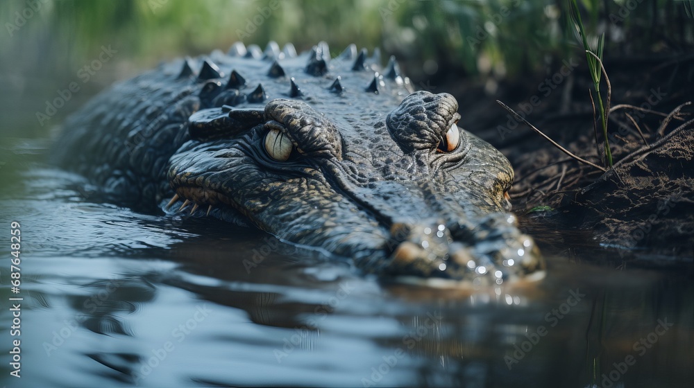 Close Up of Alligator in Water During Animal Rescue Operation Close Up of Alligator in Water During Animal Rescue Operation
