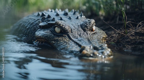 Close Up of Alligator in Water During Animal Rescue Operation