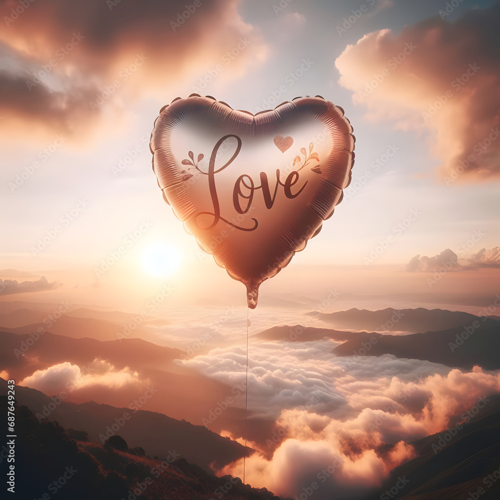 Fototapeta premium love heart concept