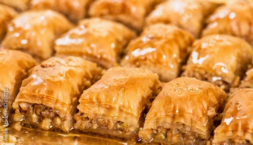 Turkish Baklava Close-up Shot