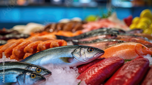 Fresh fish at a fisherman's counter