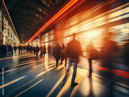 Public transportation blurr...