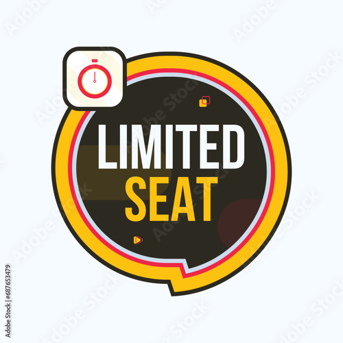 limited seats banner label clipart