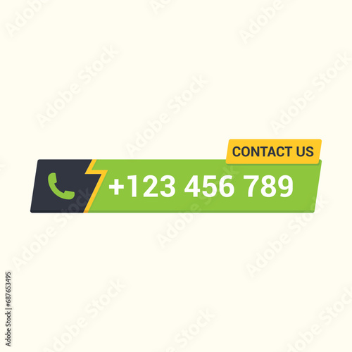 contact us button with phone icon