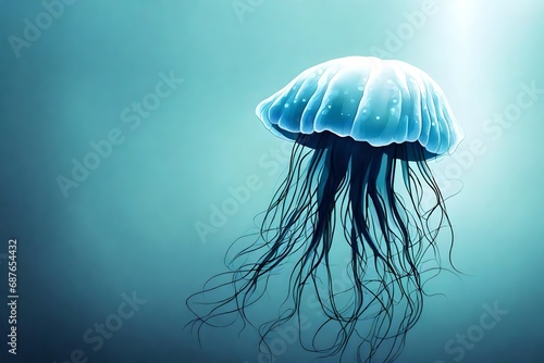 Silhouette of a jellyfish 