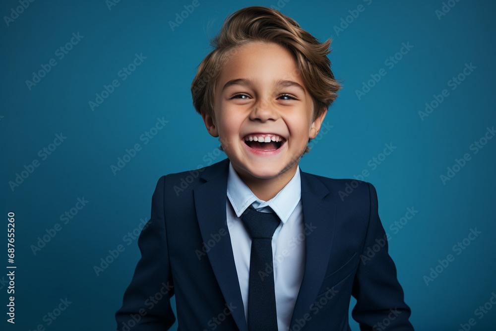 Child's portrait, radiant with a delightful smile. Child's portrait, radiant with a delightful smile.