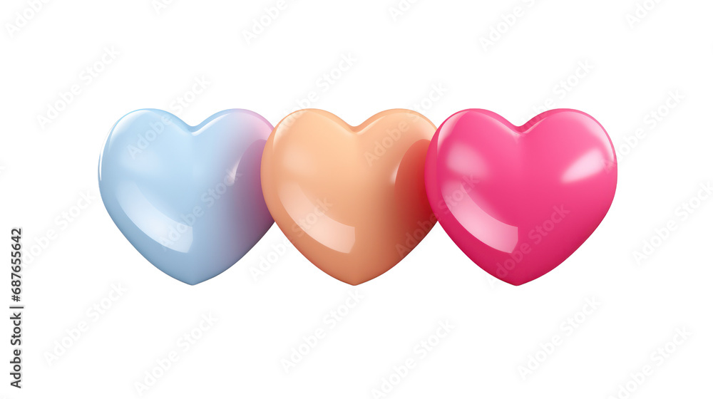 Collection of heart illustrations love symbol icon set love symbol vector Isolated on transparent background. PNG file.