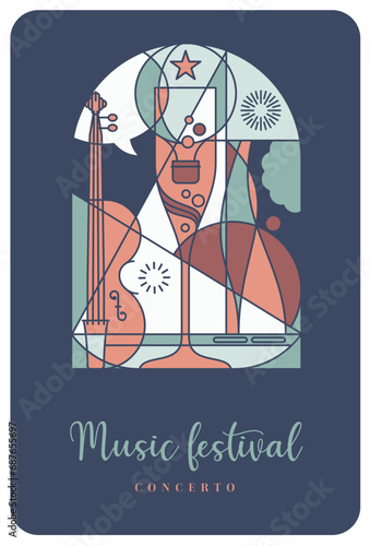 affiche pour festival estival, concert, feu d'artifice, salon de la gastronomie, régate de bateau, rassemblement de montgolfière, prestige