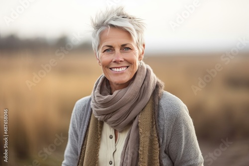 Happy middleaged woman