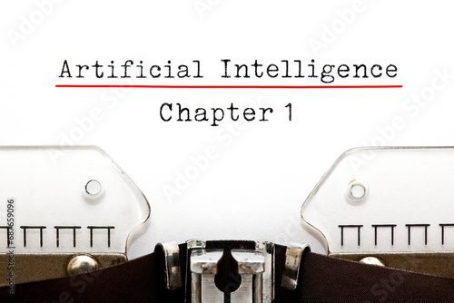 Artificial Intelligence AI Chapter One Typewriter Concept