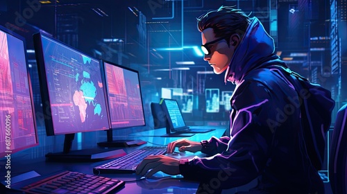 Cyber security worker