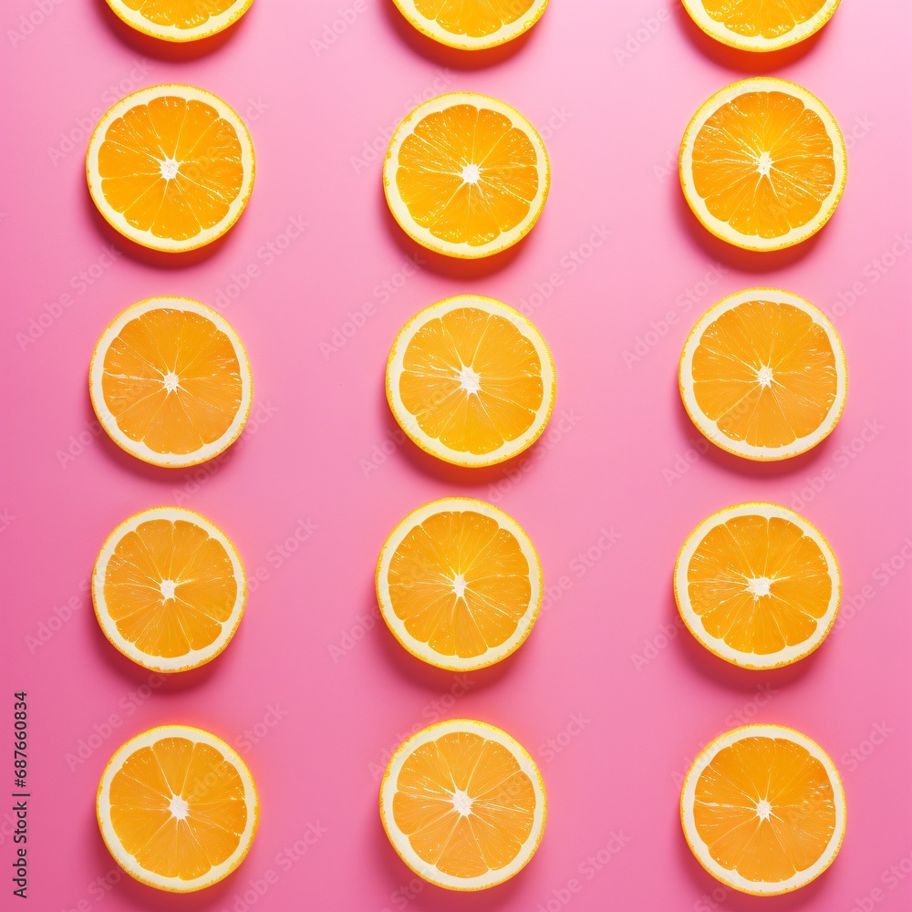 a pattern of orange pieces on pink background minimalist images trompe loeil fruitpunk a pattern of orange pieces on pink background minimalist images trompe loeil fruitpunk