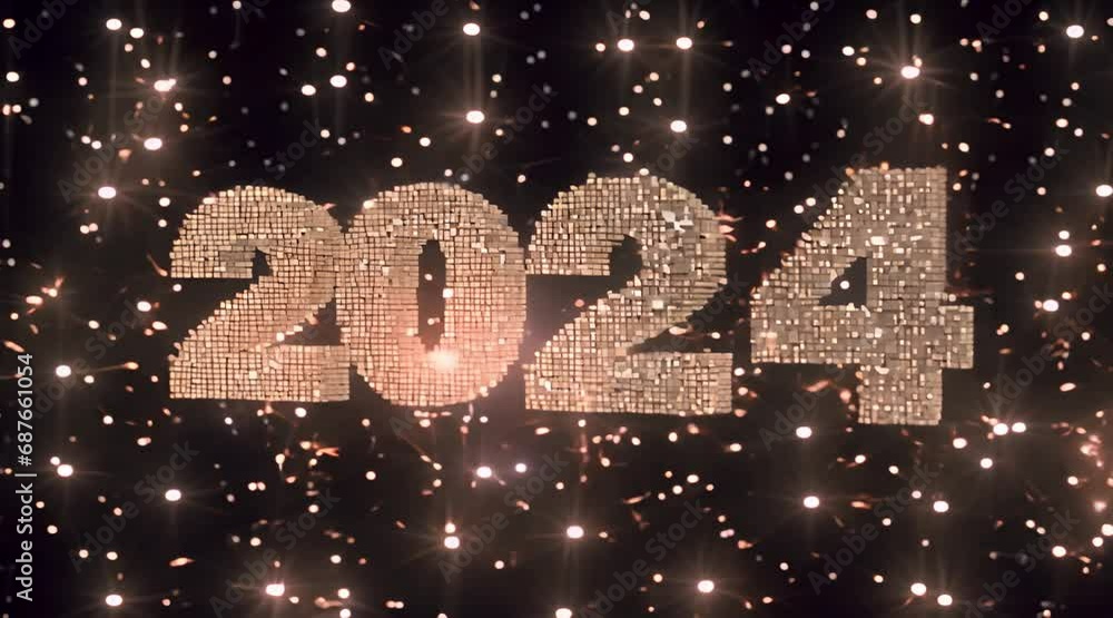 2024 silver foil confetti shining happy new year 2024 silver foil confetti shining happy new year