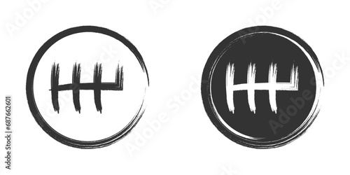 Hand drawn speed shifter. Vector illustration