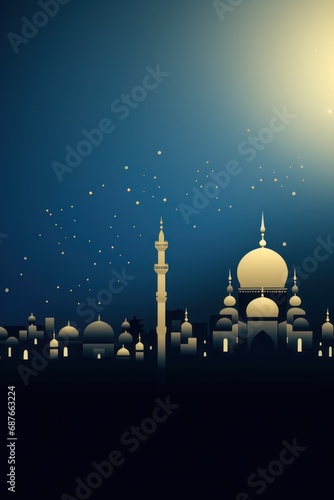 A lavish blue and gold background with elegant floral designs and a stunning ...
