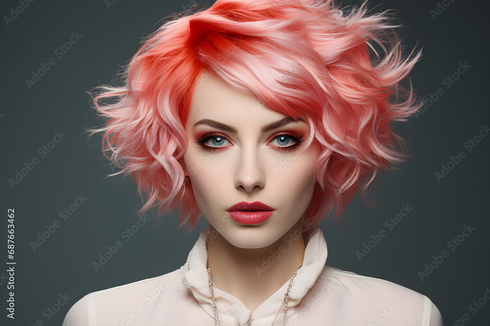 portrait of woman with bright make up portrait of woman with bright make up