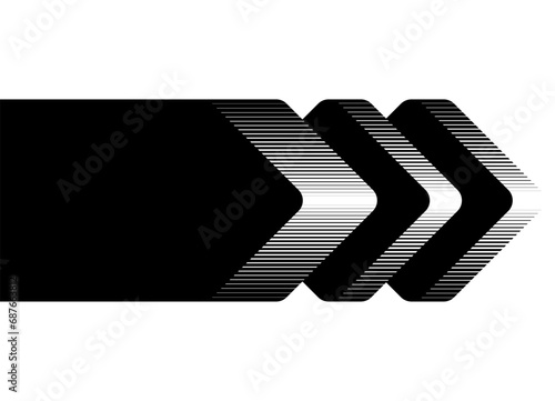 Abstract black and white vector pattern in the form of an arrow. Vector background for your graphic design  packaging design  printing  advertising  social networks. Games. Arrow.