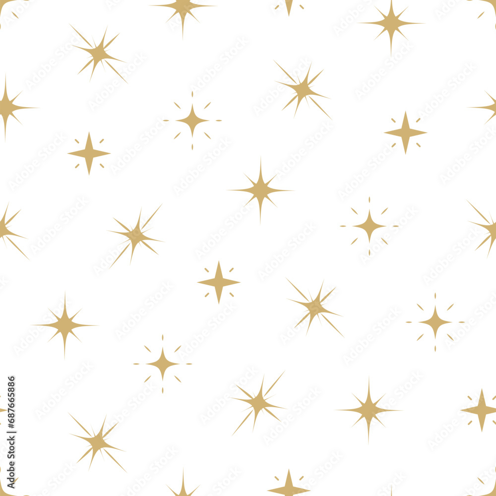 Gold stars vector seamless pattern Gold stars vector seamless pattern