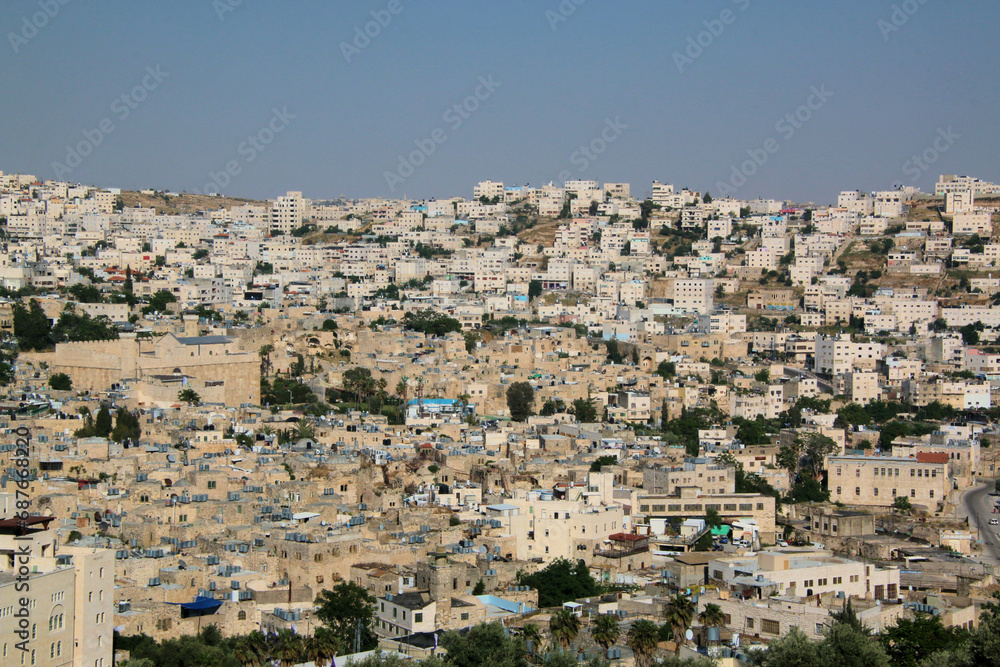 A panoramic view of Hebron in Israel