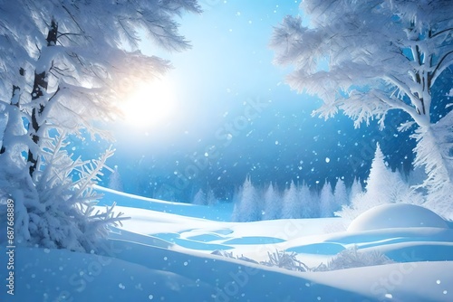 winter landscape with snow © Aliyan