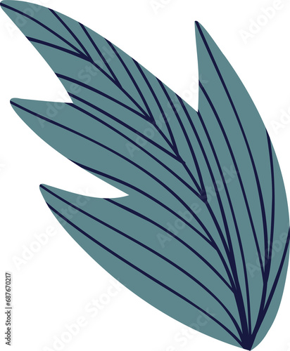 cartoon leaf. Hand drawn illustration
