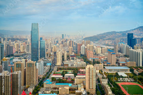 panoramic view from the height of the megalopolis with skyscrapers © Alexander Lupin