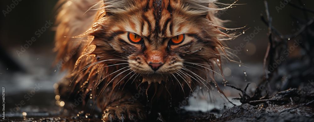 The Maine Coon as nature's masterpiece, a stunning fusion of color and form The Maine Coon as nature's masterpiece, a stunning fusion of color and form
