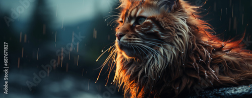 The Maine Coon as nature's masterpiece, a stunning fusion of color and form © Alex