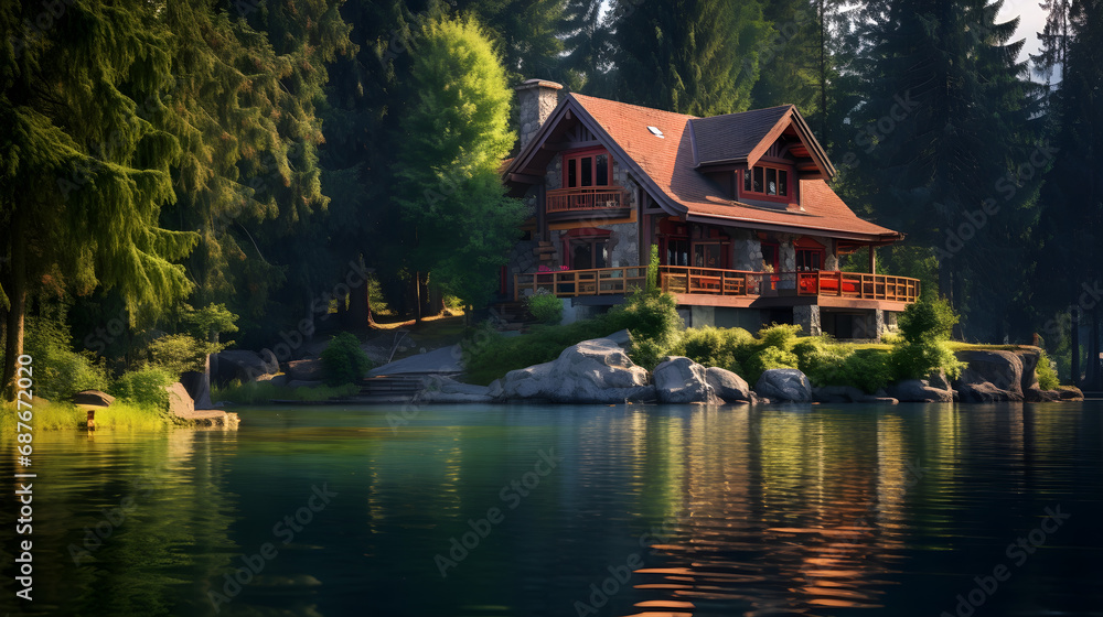 Beautiful house on the lake Beautiful house on the lake