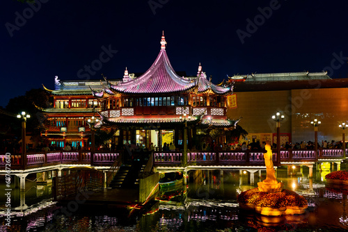 ancient Chinese city at night