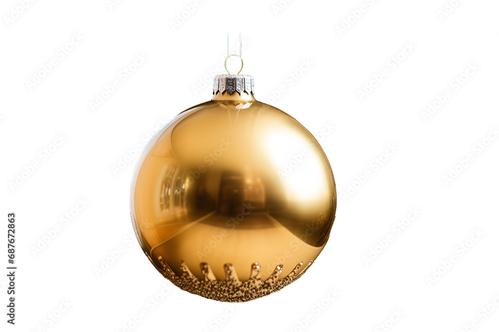 An isolated glass Christmas ornament on a transparent background An isolated glass Christmas ornament on a transparent background