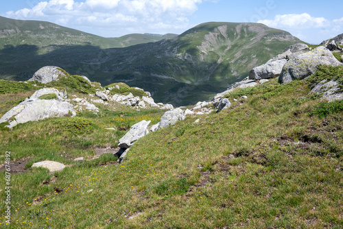 Summer Landscape of Rila Mountain near Kalin peak, Bulgaria