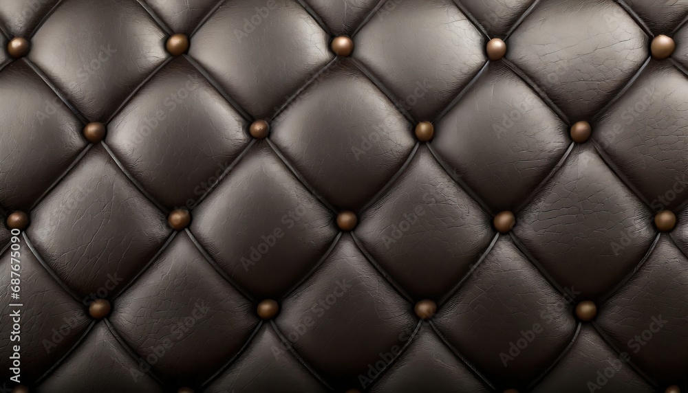 Black leather capitone background texture Black leather capitone background texture