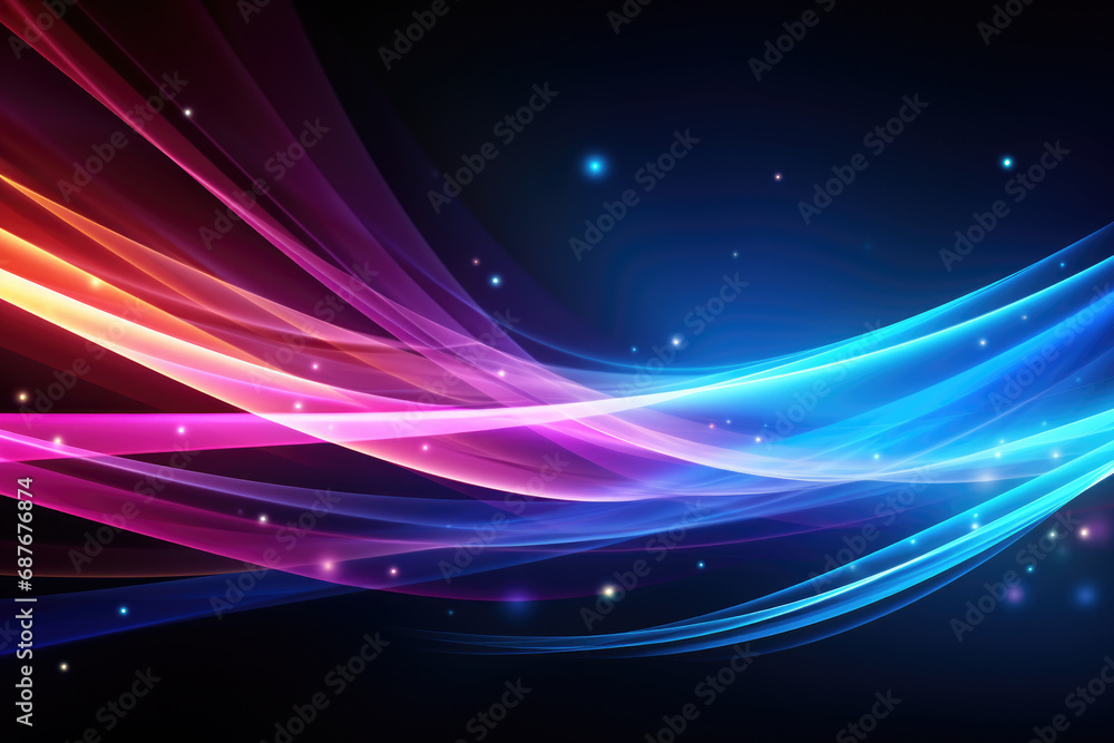 Vibrant and visually appealing abstract background featuring bright lines and stars. This versatile image can be used for various design projects. Vibrant and visually appealing abstract background featuring bright lines and stars. This versatile image can be used for various design projects.