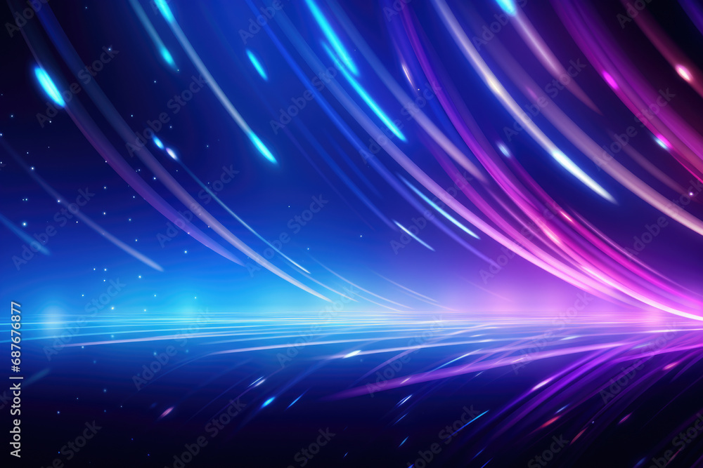 Abstract background featuring combination of blue and purple colors, adorned with stars. Perfect for various design projects.
