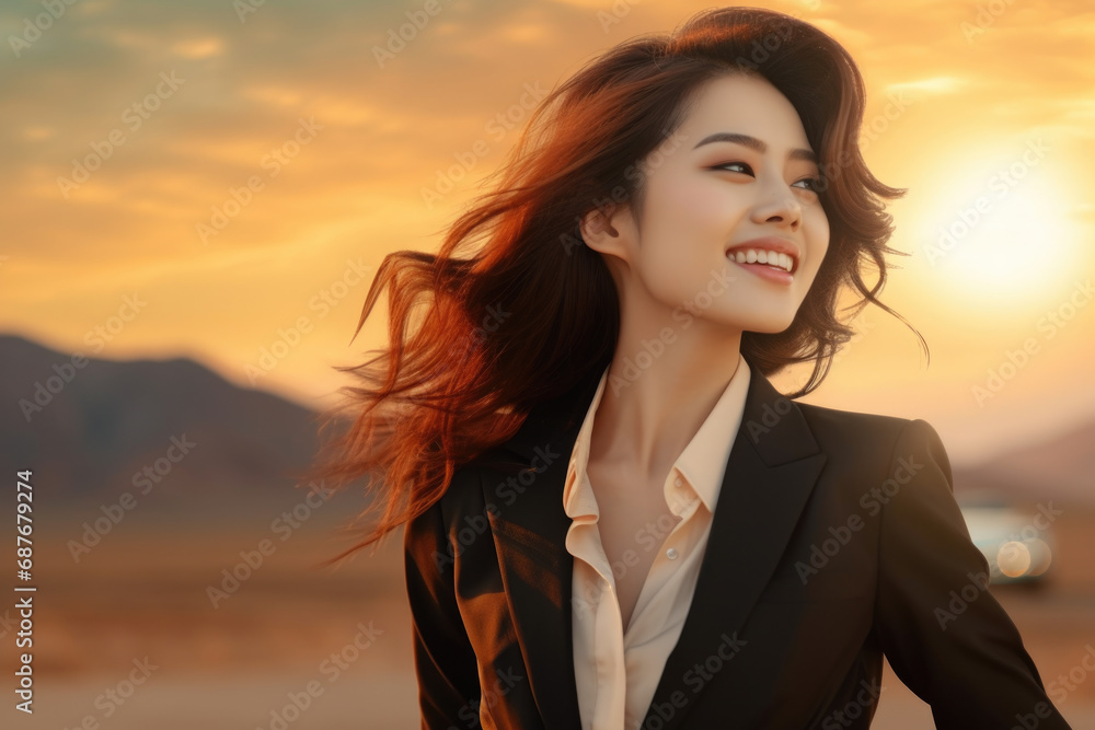 Woman dressed in black suit and white shirt. This picture can be used for professional business concepts. Woman dressed in black suit and white shirt. This picture can be used for professional business concepts.