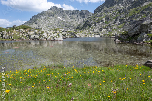 Summer Landscape of Rila Mountain near Kalin peak, Bulgaria photo