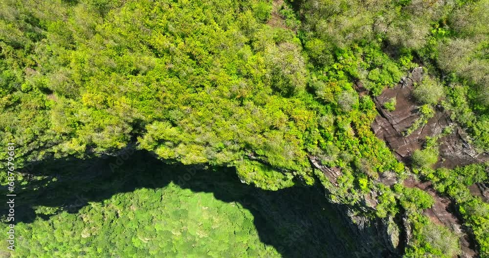 Mauritius Island Le Morne Brabant mountain aerial view Mauritius Island Le Morne Brabant mountain aerial view