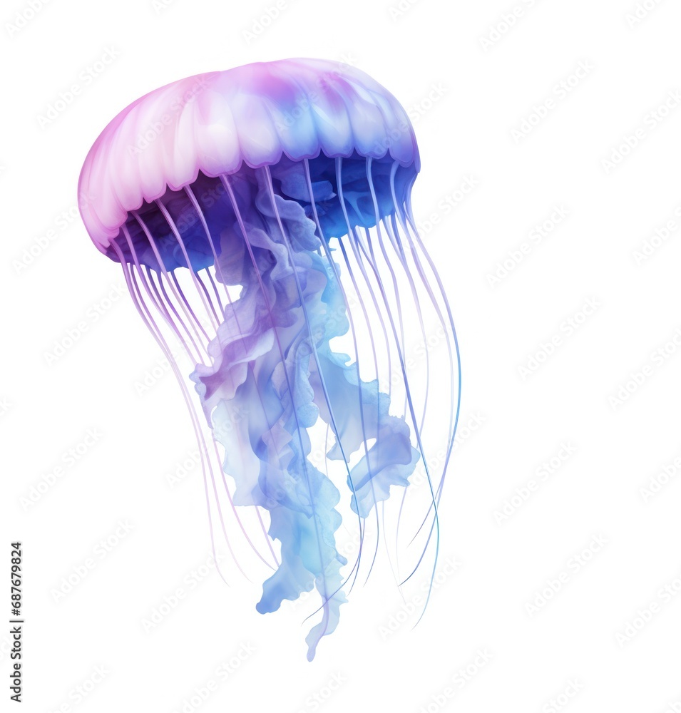 a purple and blue jellyfish