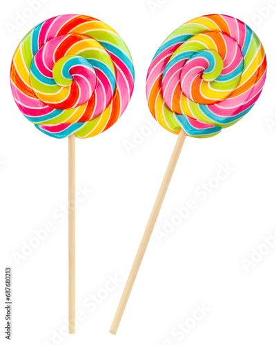 Wallpaper Mural Colorful lollipop isolated on white background, full depth of field Torontodigital.ca