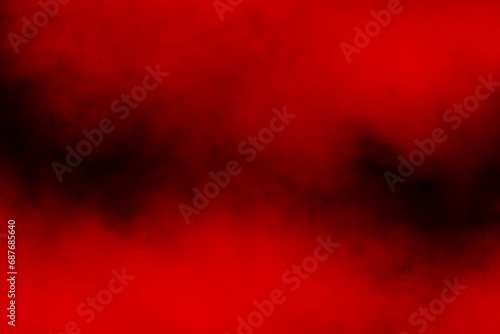 floating red smoke on black background. Red fog or clouds.