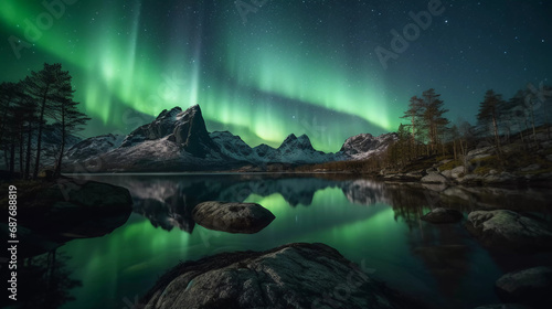Dancing Skies Unveiled  Witness the Mesmerizing Magic of Northern Lights in Scandinavia s Night Sky 