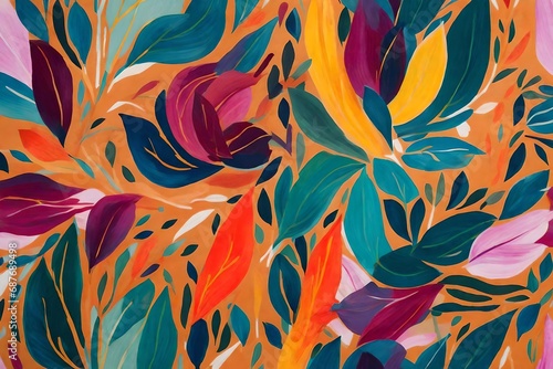Abstract gouache painting art pattern