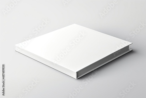 Blank cover book template on gray background