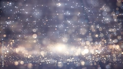 Christmas light background. Holiday glowing backdrop. Defocused Background With Blinking Stars. Blurred Bokeh.