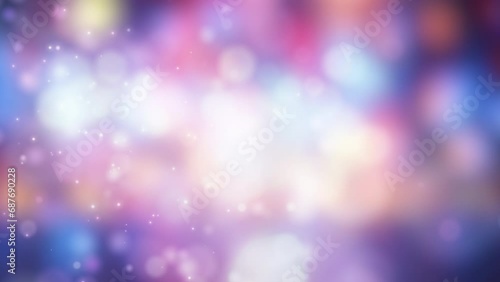Festive glittering falling confetti. Elegant colorful particle flow. Gentle stream of luxury dust, magical snowfall, creative soft bokeh, awarding abstract background. Seamless loop