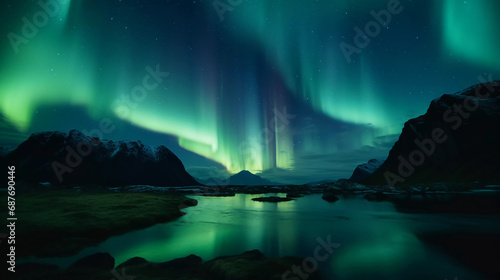Northern Lights Spectacle  Witness the Mesmerizing Dance of Aurora Borealis in Scandinavian Skies