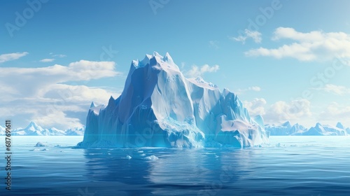 Beautiful big white iceberg UHD wallpaper