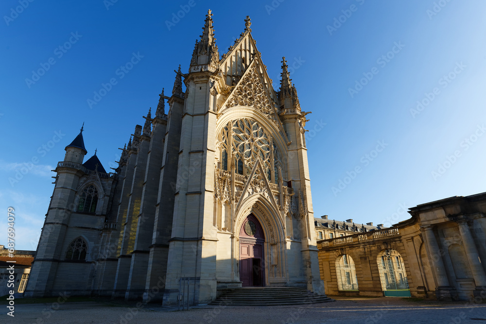 The Sainte-Chapelle is a Gothic royal chapel within the fortifications of the Vincennes castle