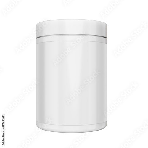 Supplement Package, cylinder, white, Labeled